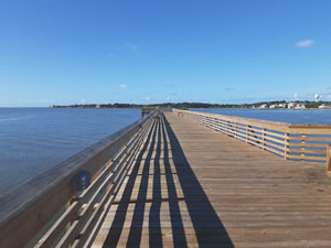 public fishing pier at hunting island, sc